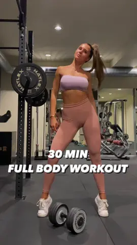 TRY THIS 30MIN FULL BODY WORKOUT🥵 Perfect for busy gyms 💪🏽💪🏽💪🏽 ✅ How many rounds can you complete in 30 minutes? #fullbodyworkout #gymmmotivation #dumbbellworkout