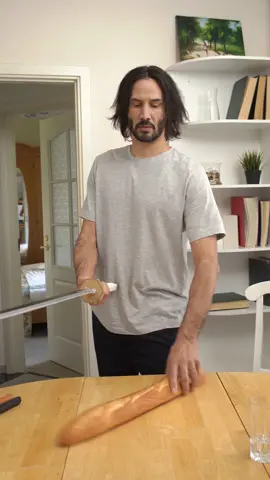 Katana wins #keanu #baguette #katana 