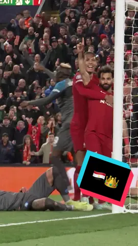 Poking the ball home to tie a prestigious club record of 41 European goals. 🇪🇬👑 #MoSalah #LFC #Liverpool #fyp #foryoupage 