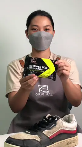 KS wipes is made up of solutions that’s safe for you and your shoes, easy-to-use and effective! 💯 #ksoriginal #sneakers #shoecleaner #kswipes #kswipesforsneakers #fyp 