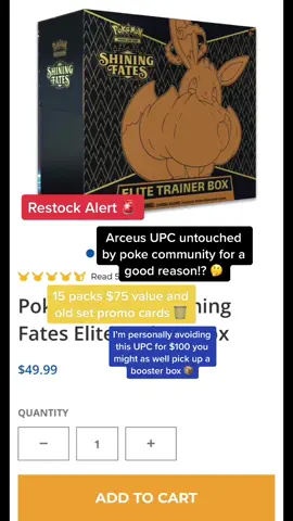 Restock 🚨 Why did Pokémon decide to make this upcoming UPC? No new Arceus promo card designs, low value for the price as well 🗑️ #pokemon #gamestop #tiktok #fyp #blackfriday #november 