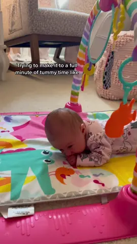 Any tricks to help her enjoy tummy time? Lol #tummytime #newborn #1monthold #newmom #sahm 