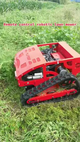 Remote control robotic lawn mower #rcmower #rclawnmower #mower #cuttinggrass #crawlerlawnmower #slopelawnmower #gasolinemower #farmlife cutting 20mm to 180mm tall grass