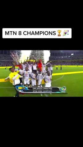 MTN8 CHAMPIONS! ORLANDO PIRATES 🏆☠  #PERiTricks #SAMA28 #Amazulu #vlogsouthafricanyoutuber #highlights #fyp #idiskilady #psl #viral #KaizerChiefs #OrlandoPirates #mtn8 #Dstvpremiership #mosesmabhidastadium #southafricatiktok #southafrica 