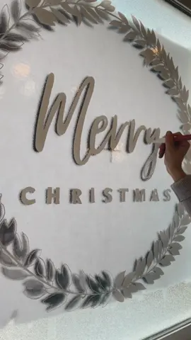 An easy way to make a pretty Christmas window! I designed the image in Canva and got it printed at Staples. I used a thin tip chalk marker to trace, and a thick tip to color in larger areas. It lasts the entire season, and washes off easily in the new year! #christmasdecorating #christmastiktok #christmasdecor #christmasdecoratingideas #chalkmarker #christmaswindow #christmaswindowpainting #christmasinspo 