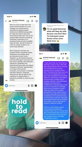 Replying to @giddypumpernickel I’m not sure what will happen to their raw food - the hope is that they don’t change anything at all across the two brands. I guess we will just have to wait and see. #acana #orijen #marspetfood #saddays #upset #petfood #dogfood #catfood #petnutrition 