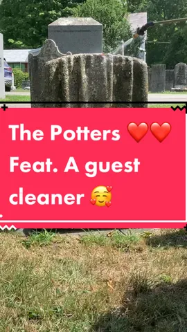 A quick grave cleaning with my kid ❤️ #gravetok #fyp #grave #gravestonecleaning #cemetery 