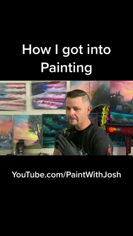 How the loss of a family member led me to #BobRoss which got me into #Painting . #PaintWithJosh 