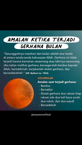 Gerhana Bulan Total diperkirakan akan terjadi hari ini 8 November 2022. Puncak Gerhana Total dapat disaksikan mulai pukul 18.00 WIB  #gerhanabulan2022 #gerhanabulantotal2022 #shalatgerhana #gerhanabulan #muslimreminder #berandatiktok #fypシ゚viral #TasyaStoreOfficial #TasyaStoreKlaten 