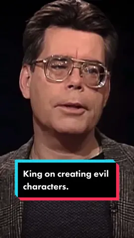 Who is your favorite bad guy of all time? Love this interview. Why he’s the King. Using his craft to explore himself - and reality. #stephenking #writing #writer #writertok #authorsoftiktok #screenwriting #screenwriter #screenplay #filmtok #fyp 