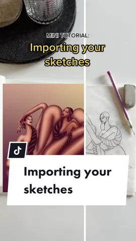 How to import your sketches! #adobe #photoshop #illustrationtutorial #illustrator 