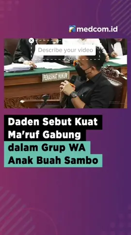 Deden sebut Kuat Maruf gabung dalam grup WA Anak Buah Sambo #ferdysambo #putricandrawathi #brigadirj #bharadae #kuatmaruf #viral #fyp 
