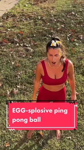 Girl gets tricked with EGG-splosive ping pong ball 🤣 #prank #funny #jokes #challenge 
