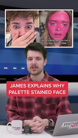 boy, was her face red! (well, pink actually)  #jamescharles 