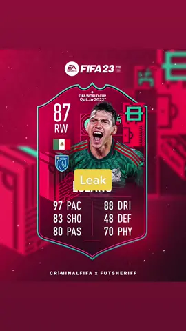 🚨 Lozano 🇲🇽 está a chegar como PATH TO GLORY 🔥  Confirmado pelo @futsheriff  ✅ 📸 @criminalfifa   #FUT | #FIFA23 | #fifa23leaks | #fifaleaks | #fifabrasil | #fifa23news 