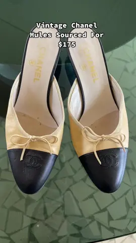 Vintage Chanel Mules Sourced For Under $200! 🩰 #vintagechanel #chanelballetflats #chanelflats #chanelmules #miumiuballetflats #sourcing #matildadjerf 
