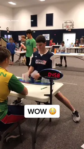 He’s too fast 😦🔥 (via @officialjordanneuman/IG) #cupstacking #speed #fast #talent 
