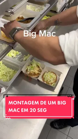 Montagem de um Big Mac em 20 segundos