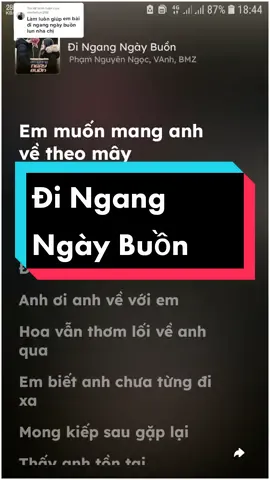 Trả lời @misfortun202 Đi Ngang Ngày Buồn #dingangngaybuon #music #tamtrang #lyrics #nhachay #thumaik02 