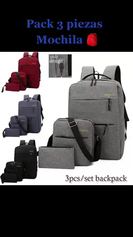 🏷Nuevo producto  🏷KIT DE MOCHILAS 3 PIEZAS 🏷PACK 3 en 1 incluye: Mochila, mariconera y bolsita multiusos 🎒   🏷Colores: NEGRO, AZUL MARINO, GRIS y ROJO 🏷Material: Nylon  🏷Múltiples compartimentos 🏷Abertura USB  🏷Porta Lap Top  🏷Costuras reforzadas ➡️➡️ Pedidos  📲📲 71881097 📞📞 Realizamos entregas a domicilio y a coordinación..!! También realizamos envíos garantizados y responsables a todos los departamentos 🇧🇴✈🚚😉 #oruro_bolivia🇧🇴 #emprendedora #emprendimiento #emprededorastiktok 