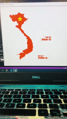 Vẽ bản đồ Việt Nam. Tôi yêu Việt Nam #vietnam #hellovietnam #python #code #cntt #bảnđồviệtnam #tôiyeuvietnam🇻🇳🇻🇳❤️❤️❤️❤️❤️❤️
