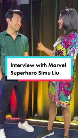 FREAKING OUT!! Marvel Superhero @simuliu and I are definitely foodies at heart 🤩 I will be posting the full interview on my YouTube Channel soon!! #simuliu #marvel #shangchi #interview #hollywood #food #foodtiktok #foryou #fyp 