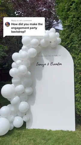 Replying to @at  How we made the engagement backdrop 🤍 #engagementparty #weddingtiktok #weddingsign #engagement 