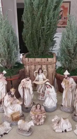 Presépio em resina maciça 12 peças com 20 cm. R$749.80 Ou 10x74.98 no cartão de crédito sem juros. #natal #presepio #meninojesus #lojacatólica #barbaraalvesmodacatólicaeartigosreligiosos 