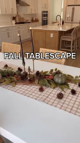 Hit the L!Nk in my b!0 and email me A105 to shop this table decor!🍂Are you a big holiday/seasonal decorator? Honestly, I'm not, but I love subtle and neutral pops of seasonal decor pieces! Here's a simple and affordable way to decorate your kitchen table for Fall and a simple but impressive Thanksgiving table scape. #fallhomedecor #diningroomdecor #kitchentabledecor #ltkhome #homeinspirations #targetholiday #targethomedecor 