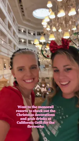First stop: The Grand for gingerbread and drinks at Enchanted Rose. Sexond Stop: Contemporary Resort for srinks at California Grill and fireworks on the balcony! #disneyworld #disneyparks #disneytiktok #disneymom #disneyadult #orlandomoms #dcpalumni #orlandoflorida #visitorlando 
