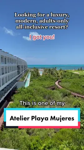 Atelier Playa Mujeres is a wonderful all-inclusive resort, and is actually one of my favorites! It has incredible food, and the rooms are all top notch! #traveladvisor #traveltheworld #allinclusiveresort #atelier #atelierplayamujeres 