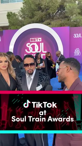 R&B legend @Morris E Day shares some advice for new musicians with @Eric Bellinger on the red carpet at the #BET #SoulTrainAwards #RnBVibes