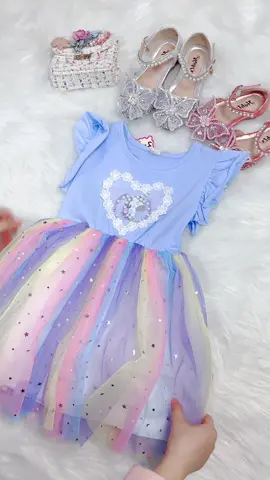 Unicorn dress for 2-10 years old princess🤩🤩👗#babygirl #princess #princessdress #unicorn #unicorndress #sannyselecte#princessgirl  