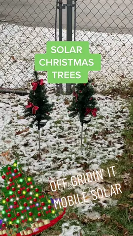 Really cool solar powered Christmas trees for outdoors.  I am using these for my little boys grave who passed from cancer in 2020.  He loved Christmas and would have loved these.  https://amzn.to/3g82CNq www.offgridinit.com
