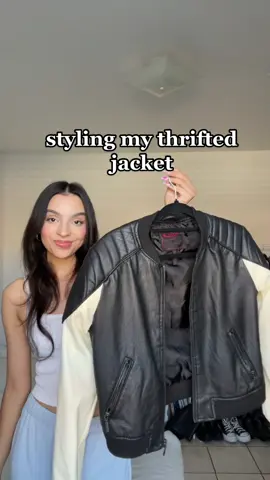thrifted jackets >> #thrifted #thriftedfashion #OOTD #styling #outfitinspo 