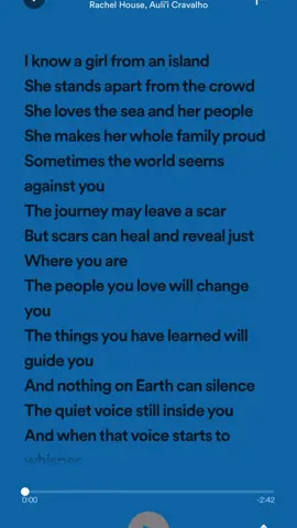 💙 I Am Moana (Song of the Ancestors)💙 #fyp #foryou #foryoupage #foryourpage #moana #auliicravalho #disney #disneysongs #disneylover #lyrics #disneylyrics #follow #viral #viralvideo #spotify #mysticallyrics17 
