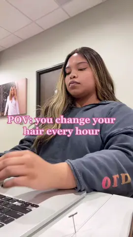 It helps me focus 😉 #wigs #hairstyle #officelife #viral #officefun 