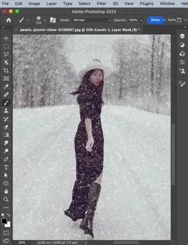 Create falling snow  #mjhphotoshop #photoshop #photoshoptutorial #tiktok #tiktoklearn #photoshoptricks #creative #shorttutorial #photoshoptips #design #دروس_فوتوشوب  #photoshop2022 #photoshophacks #photoshopskills #أدوبي_فوتوشوب  #adobe #photoshopedit #فوتوشوب  #oilyskin #highlights #skin #تعلم_فوتوشوب #دروس_فوتوشوب #فوتوشوب_عرب  #snow #holiday #xmas 