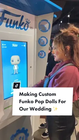 Made our own custom funko pop dolls for our wedding cake #blerd #funkopop #funkohollywood #diywedding #weddingdecor #funkopops 