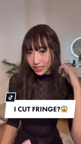 Should I actually do it on my hair😀 I put this bang in my TikTok shop if y’all wanna give yourself a try🤣 ##asiangirl##hair