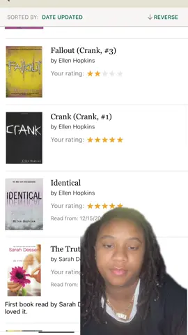 #greenscreen #goodreads #goodreadsrecs #bookrecs #bookrecommendations #bookworm #coho #sarahdessen #ellenhopkins #BookTok #bookreview