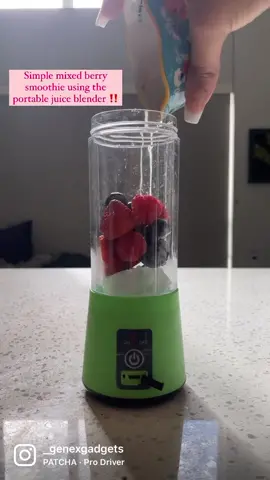 Did you try the portable juice blender yet?  This simple mixed berry smoothie is perfect while you’re on the go! Take it with you anywhere and easy to rinse and clean ‼️ Get yours at genexgadgets.com  FREE SHIPPING ✈️ #fyp #TikTokMadeMeBuyIt #viral #trending #explore #homeimprovement #reels__tiktok #kitchen #homeimprovement #KitchenHacks #mood #reels #berries #fruits #smoothie #portable #tiktoknews #