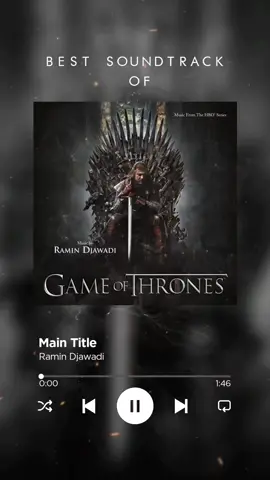 Game Of Thrones #soundtrack #seriesost #gameofthrones #gotseason1 #georgerrmartin #hbomax #stark  #targaryen #lannister #westeros #ramindjawadi 