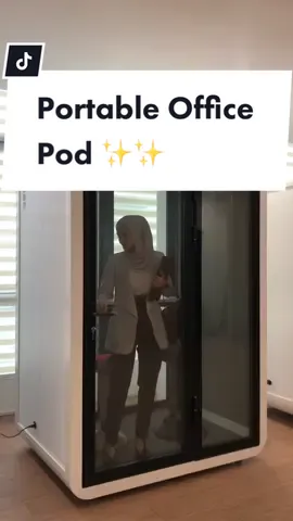 Do you treasure privacy while doing work? We have the best portable working office pod for you! ✨✨ #fyp #foryoupage #officepod #portableoffice #acousticsolutions #meetingpod #officespace #officefurniture #theoffice #officemeeting #9to5 #workingspace #tiktokmalaysia #tekkashop #tekkashopfurniture 