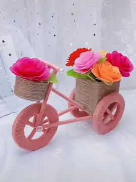 BUAT SEPEDA DARI KARDUS BEKAS KEREN TEMPAT BUNGA #foryourpagesss #foryourpagessssss #fyp #kerajinan #kreatif