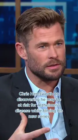 “It very quickly became another wonderful motivation to make some changes and arm myself with all the tools to live a healthier, better life.” — @Chris Hemsworth on learning about his risk of developing #Alzheimer's disease during his @National Geographic show, #LimitlessWithChrisHemsworth. #Health #ChrisHemsworth #NatGeo #GMA 