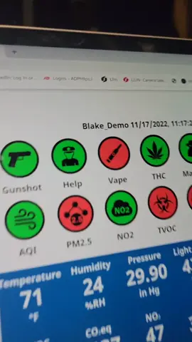 this thing detects vape, gunshots, aggression, weed, and air quality 