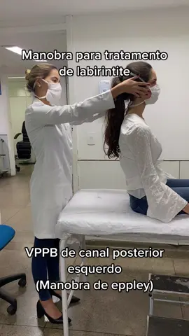 No vídeo anterior vimos a manobra para diagnóstico do principal tipo de “labirintite”, a VPPB.  Nesse vídeo, mostramos uma das manobras mais usada para tratamento do principal tipo de VPPB (tontura giratória que dura segundos quando realizamos movimentos específicos com a cabeça - olhar para cima, virar na cama …).  O objetivo é voltar os cristais (otolitos) para o lugar correto dentro do labirinto.  Alguns pacientes melhoram na primeira manobra, outros necessitam de mais sessões.  Podem ser realizadas por otorrinos (de preferência otoneurologista - área da otorrino que estuda só essa parte) ou fonoaudiólogos.  #labirintite #vertigem #vppb #tontura #otorrinolaringologia 