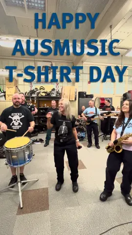 These guys took a minute from their Commissioner's Christmas Carol rehearsal to celebrate Ausmusic T-Shirt Day with a classic Aussie rock anthem 🤘#ausmusictshirtday
