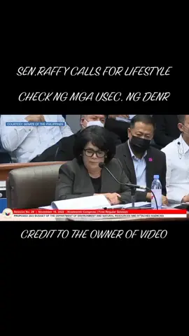 Sen.Tulfo calls for lifestyle check ng mga USEC ng DENR 💪😎💪 #ctto #fyp #momsheila221 #anton_abero